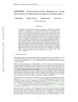 ARTEMIS: Attention-based Retrieval with Text-Explicit Matching and
  Implicit Similarity