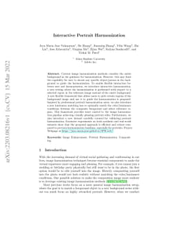 Interactive Portrait Harmonization
