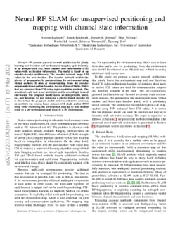 Neural RF SLAM for unsupervised positioning and mapping with channel
  state information