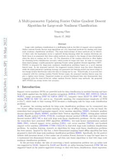 A Multi-parameter Updating Fourier Online Gradient Descent Algorithm for
  Large-scale Nonlinear Classification