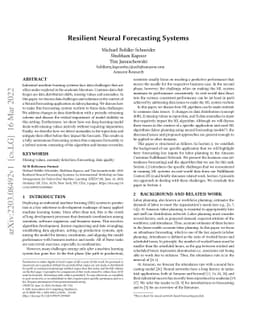 Resilient Neural Forecasting Systems