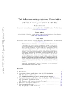 Tail inference using extreme U-statistics