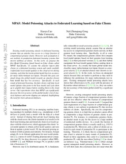 MPAF: Model Poisoning Attacks to Federated Learning based on Fake
  Clients
