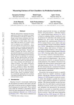 Measuring Fairness of Text Classifiers via Prediction Sensitivity
