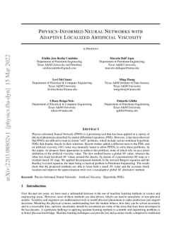 Physics-Informed Neural Networks with Adaptive Localized Artificial
  Viscosity