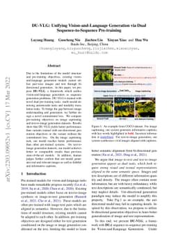 DU-VLG: Unifying Vision-and-Language Generation via Dual
  Sequence-to-Sequence Pre-training