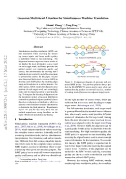 Gaussian Multi-head Attention for Simultaneous Machine Translation