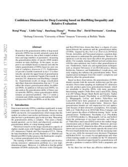Confidence Dimension for Deep Learning based on Hoeffding Inequality and
  Relative Evaluation