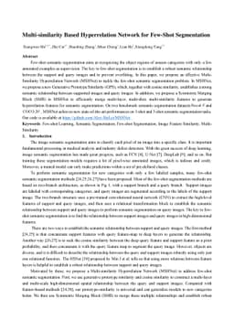 Multi-similarity based Hyperrelation Network for few-shot segmentation