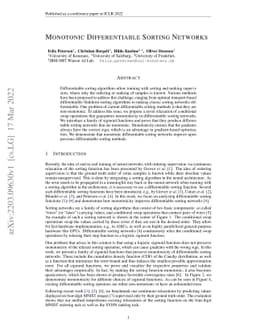 Monotonic Differentiable Sorting Networks