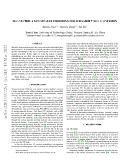 DGC-vector: A new speaker embedding for zero-shot voice conversion