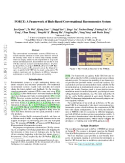 FORCE: A Framework of Rule-Based Conversational Recommender System