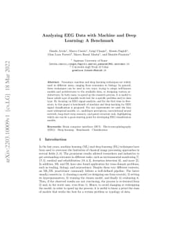 Analyzing EEG Data with Machine and Deep Learning: A Benchmark