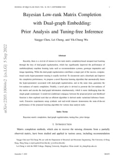 Bayesian Low-rank Matrix Completion with Dual-graph Embedding: Prior
  Analysis and Tuning-free Inference