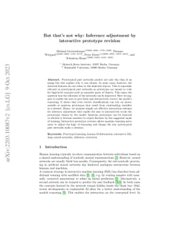 But that's not why: Inference adjustment by interactive prototype
  revision