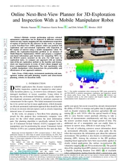 Online Next-Best-View Planner for 3D-Exploration and Inspection With a
  Mobile Manipulator Robot
