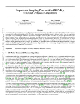 Importance Sampling Placement in Off-Policy Temporal-Difference Methods