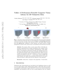 Volkit: A Performance-Portable Computer Vision Library for 3D Volumetric
  Data