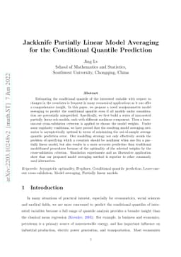 Jackknife Partially Linear Model Averaging for the Conditional Quantile
  Prediction