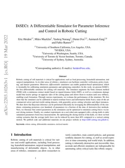 DiSECt: A Differentiable Simulator for Parameter Inference and Control
  in Robotic Cutting