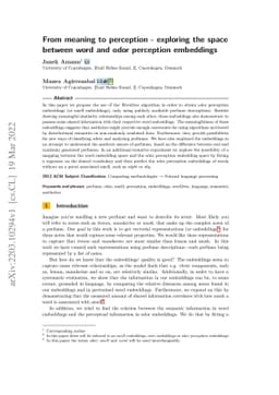 From meaning to perception -- exploring the space between word and odor
  perception embeddings