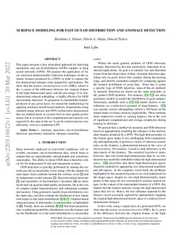 Subspace Modeling for Fast Out-Of-Distribution and Anomaly Detection