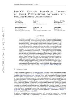PipeGCN: Efficient Full-Graph Training of Graph Convolutional Networks
  with Pipelined Feature Communication