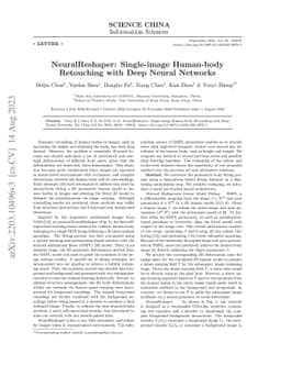 NeuralReshaper: Single-image Human-body Retouching with Deep Neural
  Networks