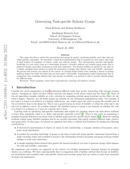 Generating Task-specific Robotic Grasps