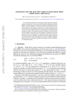 Estimation for the reaction term in semi-linear SPDEs under small
  diffusivity