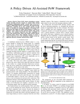 A Policy Driven AI-Assisted PoW Framework