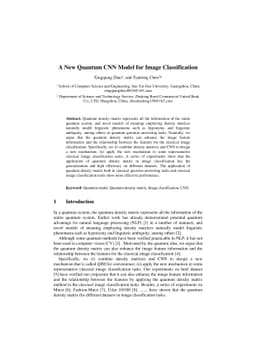 A New Quantum CNN Model for Image Classification
