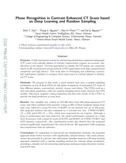 Phase Recognition in Contrast-Enhanced CT Scans based on Deep Learning
  and Random Sampling