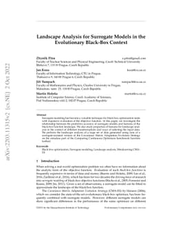 Landscape Analysis for Surrogate Models in the Evolutionary Black-Box
  Context