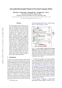 Task-guided Disentangled Tuning for Pretrained Language Models