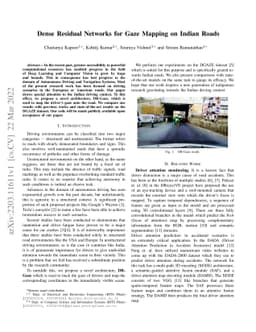 Dense Residual Networks for Gaze Mapping on Indian Roads