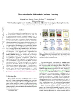 Meta-attention for ViT-backed Continual Learning