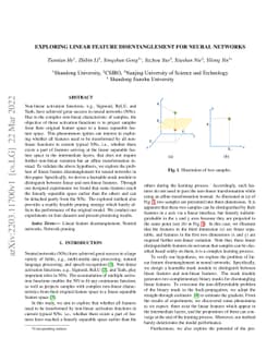 Exploring Linear Feature Disentanglement For Neural Networks