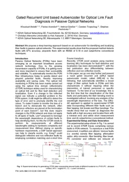 Gated Recurrent Unit based Autoencoder for Optical Link Fault Diagnosis
  in Passive Optical Networks