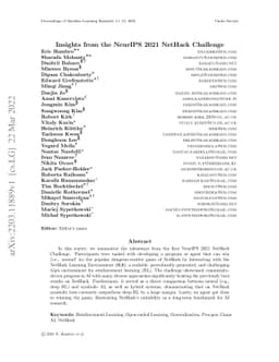 Insights From the NeurIPS 2021 NetHack Challenge