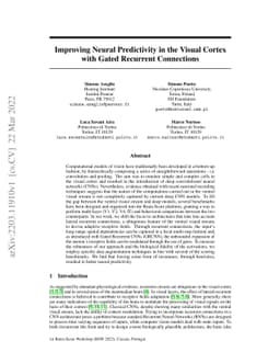 Improving Neural Predictivity in the Visual Cortex with Gated Recurrent
  Connections
