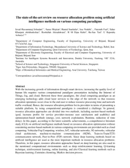 The state-of-the-art review on resource allocation problem using
  artificial intelligence methods on various computing paradigms