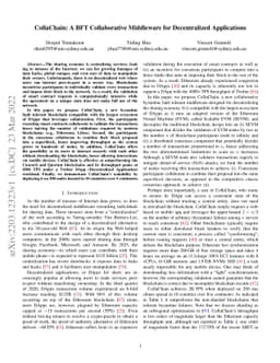 CollaChain: A BFT Collaborative Middleware for Decentralized
  Applications