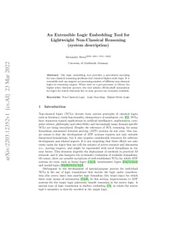 An Extensible Logic Embedding Tool for Lightweight Non-Classical
  Reasoning