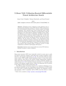 U-Boost NAS: Utilization-Boosted Differentiable Neural Architecture
  Search