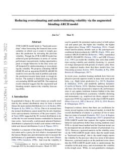 Reducing overestimating and underestimating volatility via the augmented
  blending-ARCH model