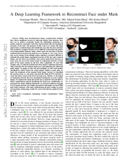 A Deep Learning Framework to Reconstruct Face under Mask