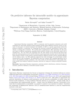 On predictive inference for intractable models via approximate Bayesian
  computation