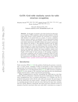GriTS: Grid table similarity metric for table structure recognition