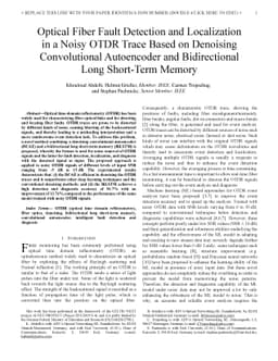 Optical Fiber Fault Detection and Localization in a Noisy OTDR Trace
  Based on Denoising Convolutional Autoencoder and Bidirectional Long
  Short-Term Memory